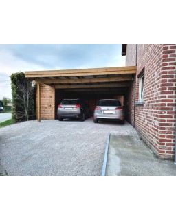 Aanbouwcarport grenen