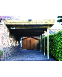 Aanbouwcarport grenen