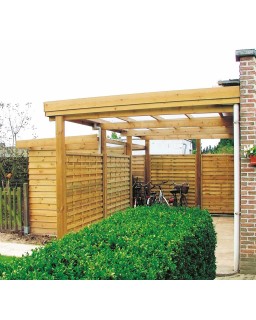 Aanbouwcarport grenen