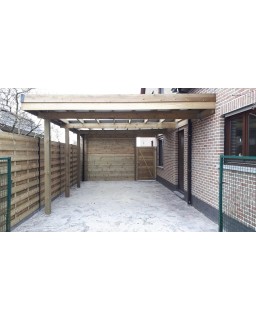 Aanbouwcarport grenen