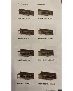 Aanbouwcarport grenen