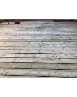 Terrasplank drukgeimpregneerd grenen 145 x 28 mm