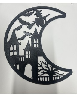 Halloween Decoratie – 3D Geprint Spookhuis met Vleermuizen | BW-Products