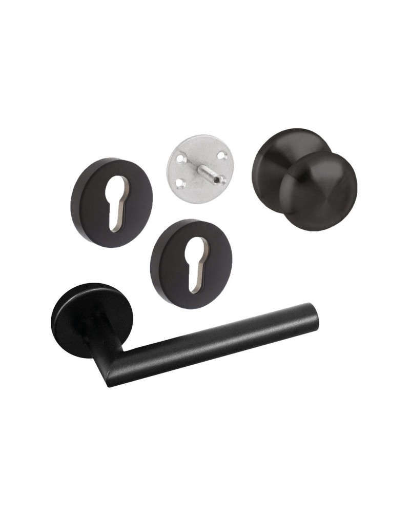 BOLKNOP zwart met bijhorende klink