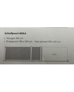 Schuifpoort zwevend Mika