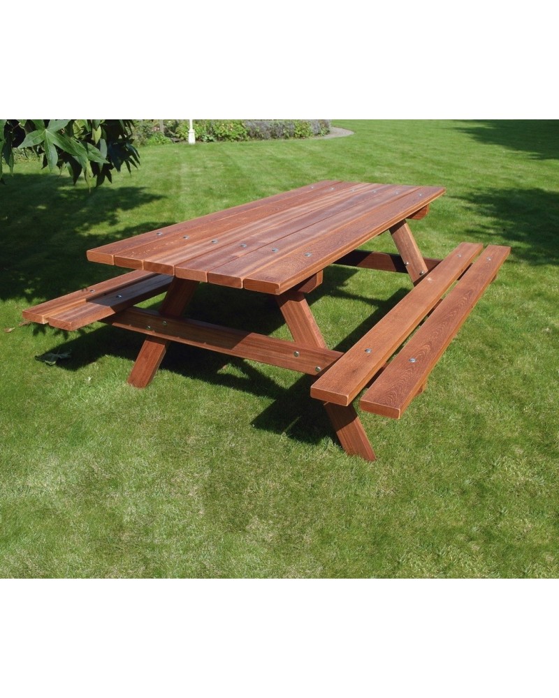 PICKNICKTAFEL HARDHOUT 200CM - VRIJSTAAND