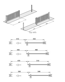Schuifpoort op rails HOOG