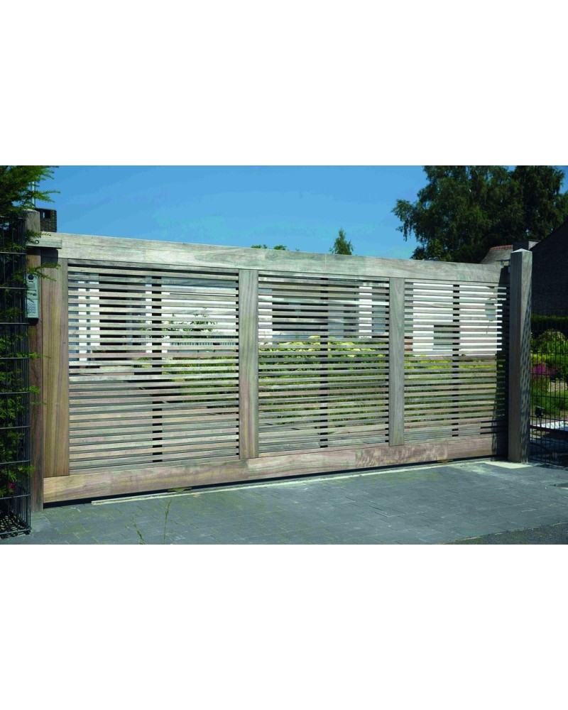 Schuifpoort op rails Skyline verticaal