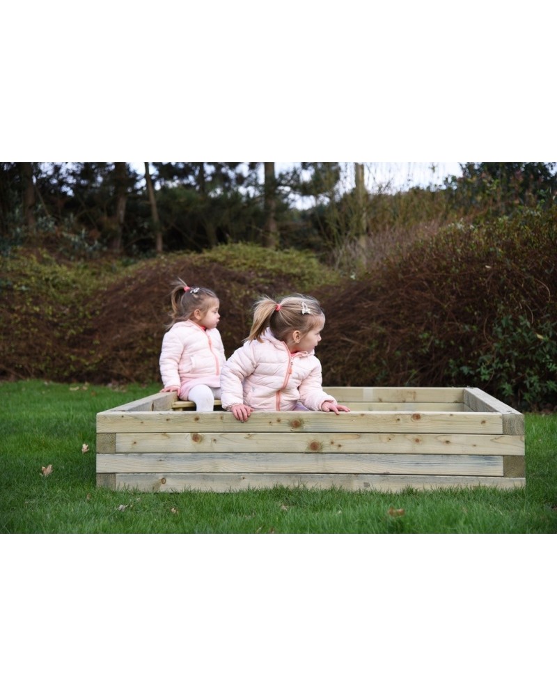 ZANDBAK IN VIERKANTBALKJES