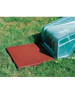 Rubber tegel rood 50x50x5 cm