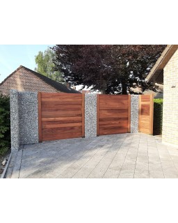 Massiefscherm/plank Padouk