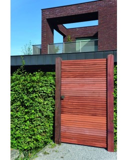 Massiefscherm/plank padouk