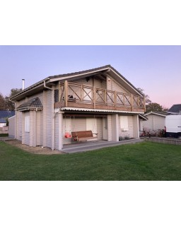 Terrasbalustrade gekruist