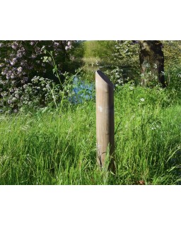 Afgeschuinde ronde signalisatiepaal