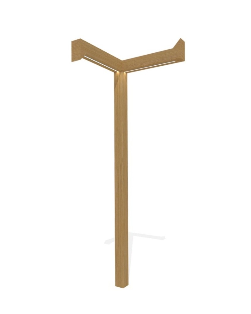 Verlichtingspaal Eik 12X12X350 cm