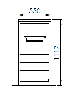Postbus modern klein padouk