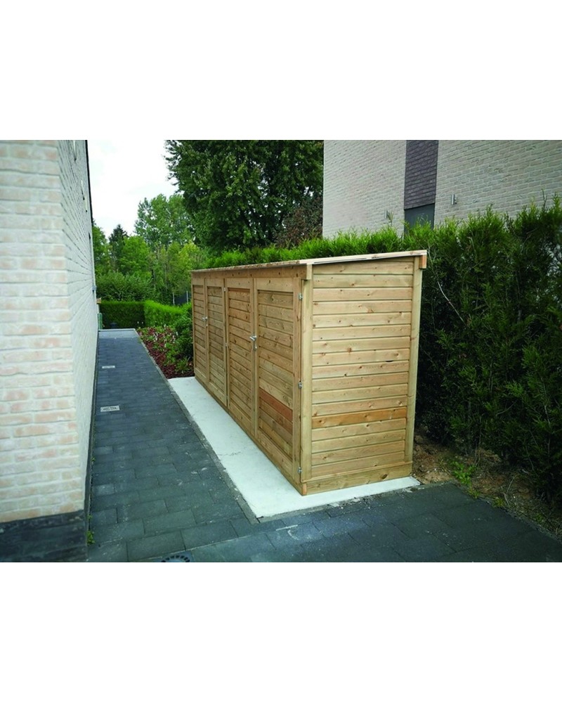 Fietsberging 211x90x166 geïmpregneerd grenen enkel