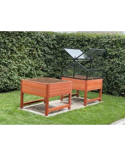 Moestuinbak hoog padouk